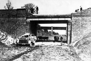 Lorry over bridge