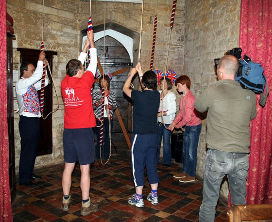ITV News covers the bell ringing in Medbourne