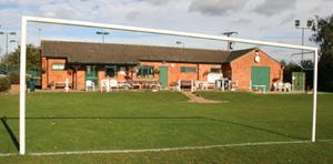 Pavilion and goals