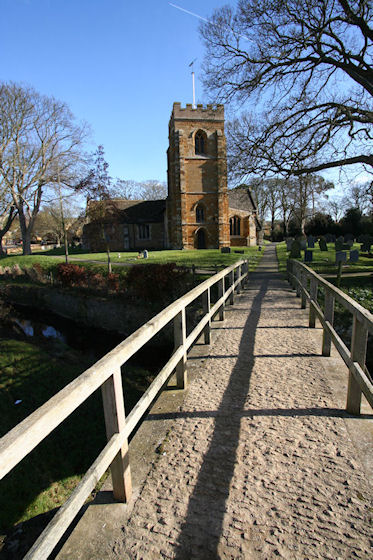 Over the Packhorse Bridge to St. Giles