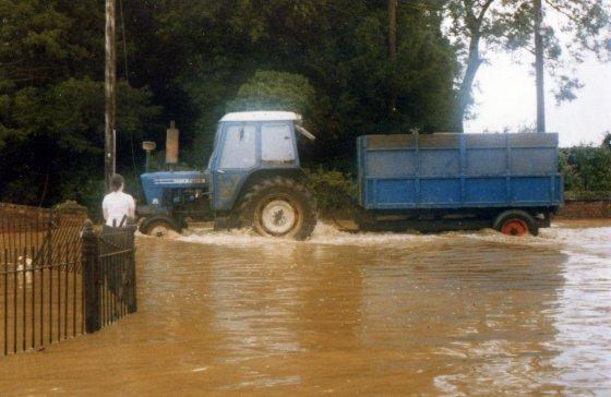 Tractor beats the flood