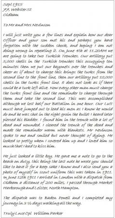 Parker's letter